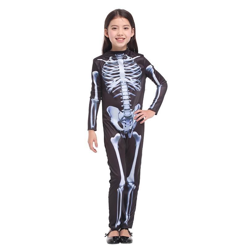 Halloween Kids Costume Scary Ghost Toddler Skeleton Role Play Outfit G-0214