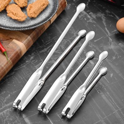 Stainless Steel Food Tongs for Buffet BBQ Long Handle Non-Slip Food Clips Rust-Proof Dishwasher Safe Kitchen Utensils for Seafood Bread