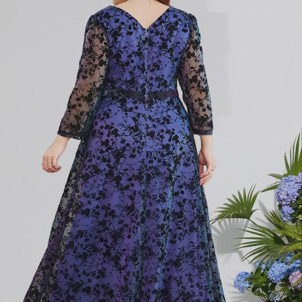 Rochie elegantă de toamnă pentru seară și bal, mărimi mari, pentru petreceri și domnișoare de onoare