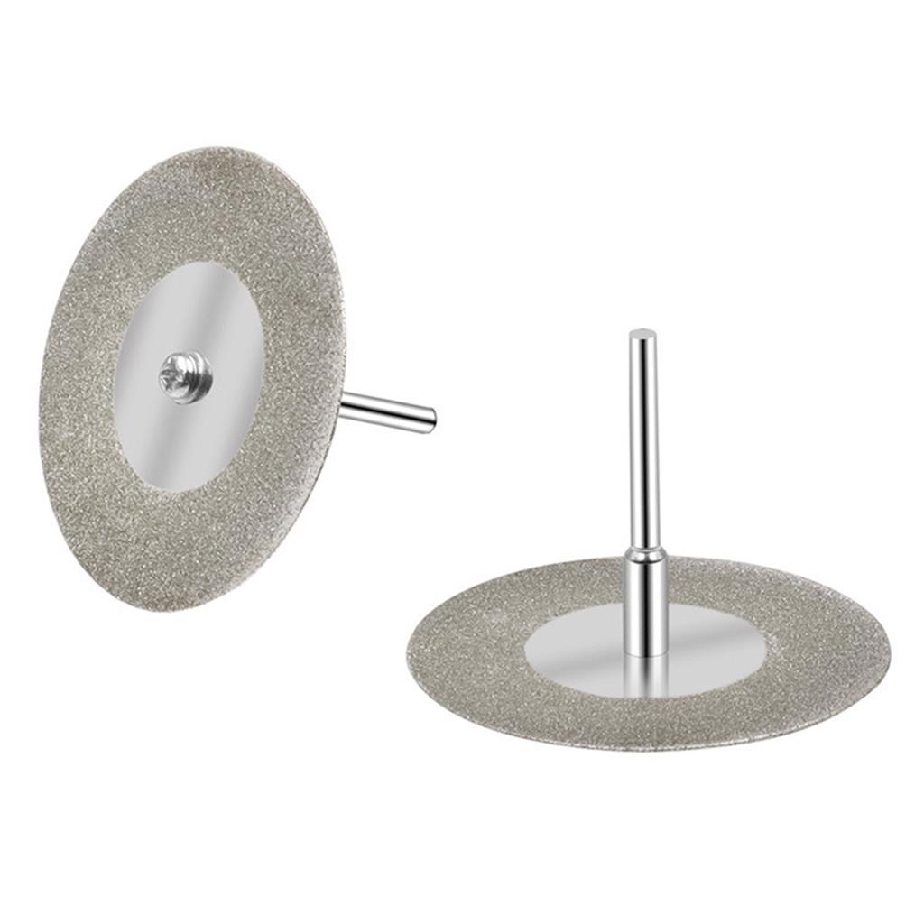 10 Pieces Cutting Off Discs Wheel Rotary Tool with 2 Mandrel Arbor- Set 16-60mm Cutting Wheel for Stone Glass