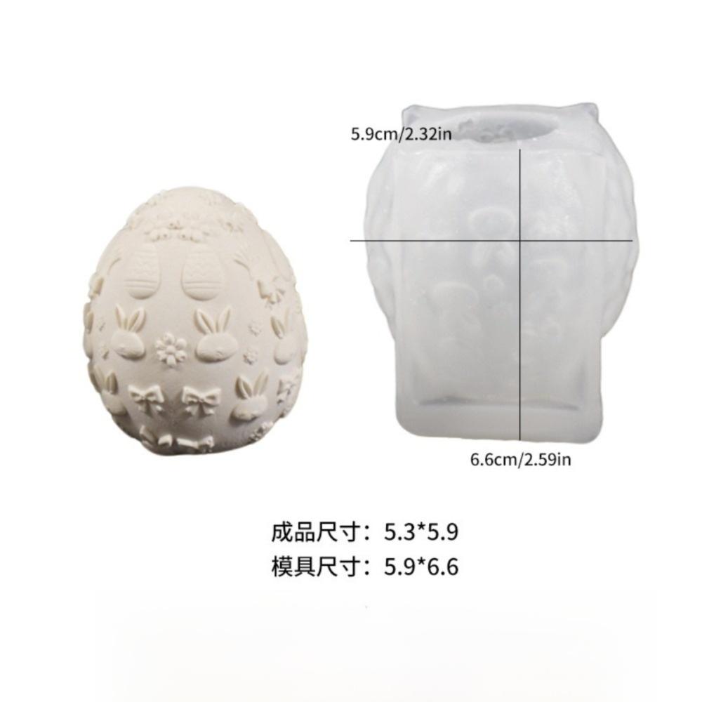 Embossed Easter Egg Mold Egg Shaped Silicone Mold DIY Plaster Mold  Easter