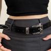Vintage Punk Style Belt Pu Leather Women's Waist Belt Fashion Y2K Jeans Belt  Daily
