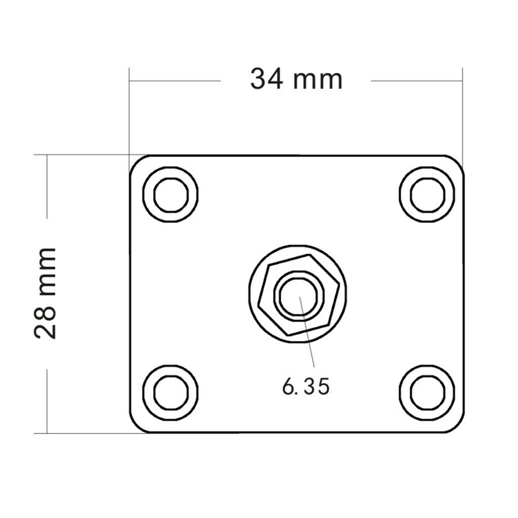 Plastic Rectangular LP Guitar Output Jack Plate Electric Socket for Guitar Parts and Custom Projects