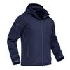 KEFITEVD Winter Mountain Softshell Cold Weather Hooded Jumper with Size 2XL Men's Jacket, Parka, Hiking, Trekking, Pockets, Navy,