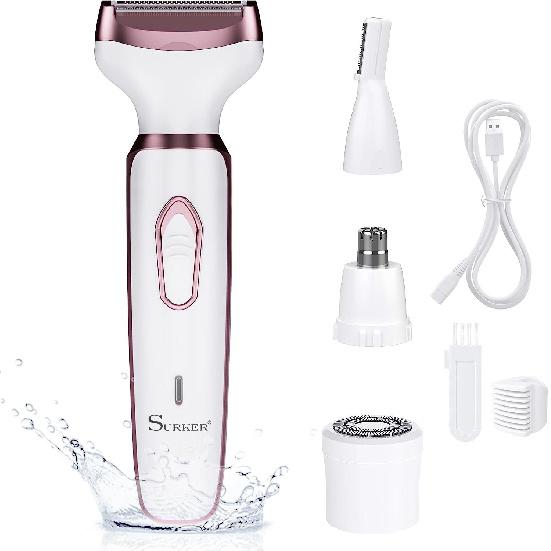 

Электрическая бритва для женщин, триммер для волос для лица, носа, бровей, бороды, усов, рук, ног, подмышек, бикини, безболезненный портативный набор бритв для тела Matches the image