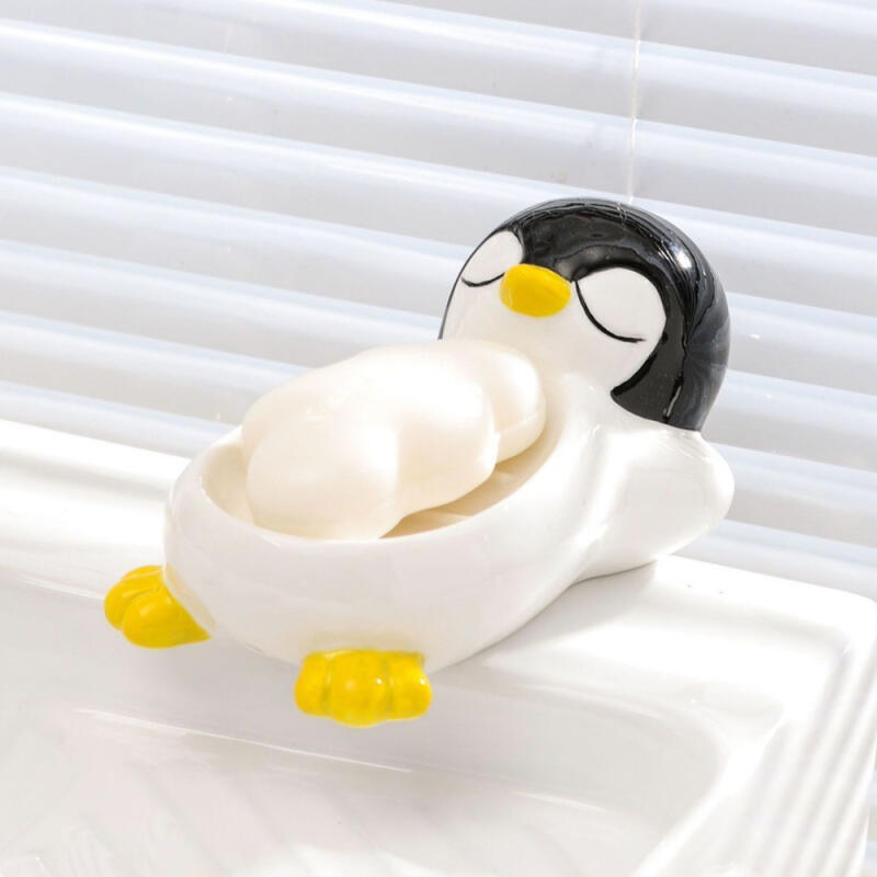 Draining Reclining Penguin Soap Dish