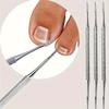 1Pc Professional Stainless Steel Nail File Dual-Headed Toenail Cleaner Pedicure Tools for Toenail Dirt Removal