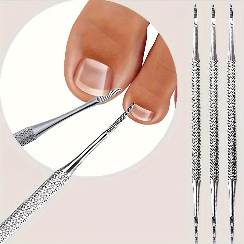 1Pc Professional Stainless Steel Nail File Dual-Headed Toenail Cleaner Pedicure Tools for Toenail Dirt Removal