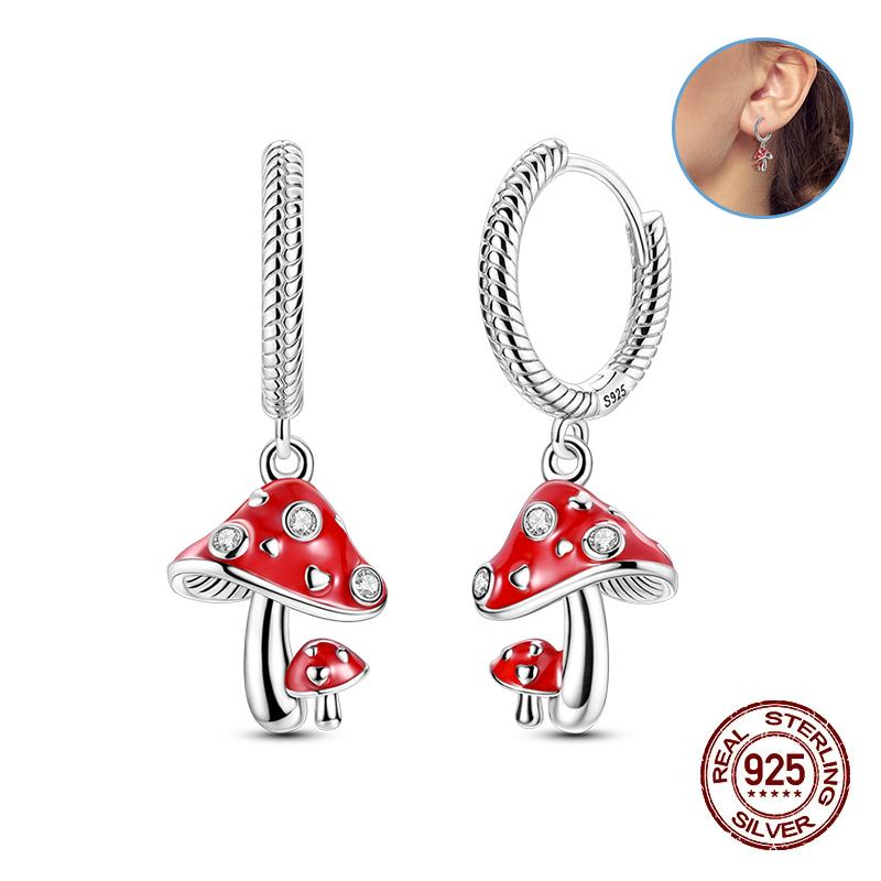 Damen Kupfer Ohrringe Rosa Liebe Sterne Muschel Süße Blume Süß Romantisch Date Party Hochzeit Exquisiter Schmuck Geschenke