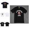 T-shirt a maniche corte con stampa di scimmia a cartoni animati per adolescenti, abbigliamento casual