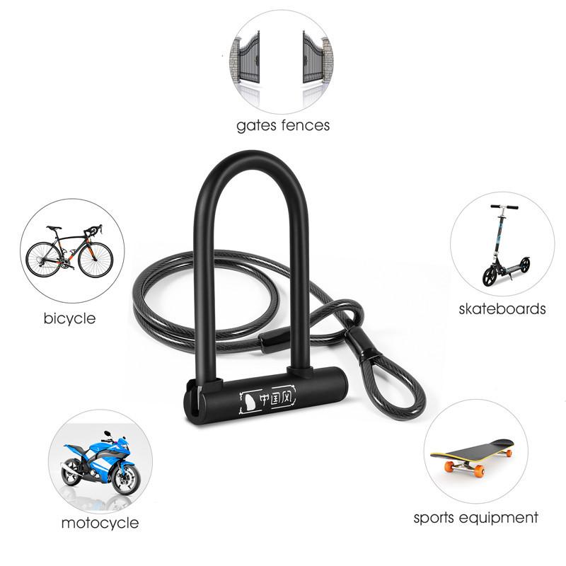 WEST BIKING 1.2m Bicycle Security Steel cable Anti-Theft Motorcycle Mtb Road Bike Lock Rope Universal Cable Cycling Accessories