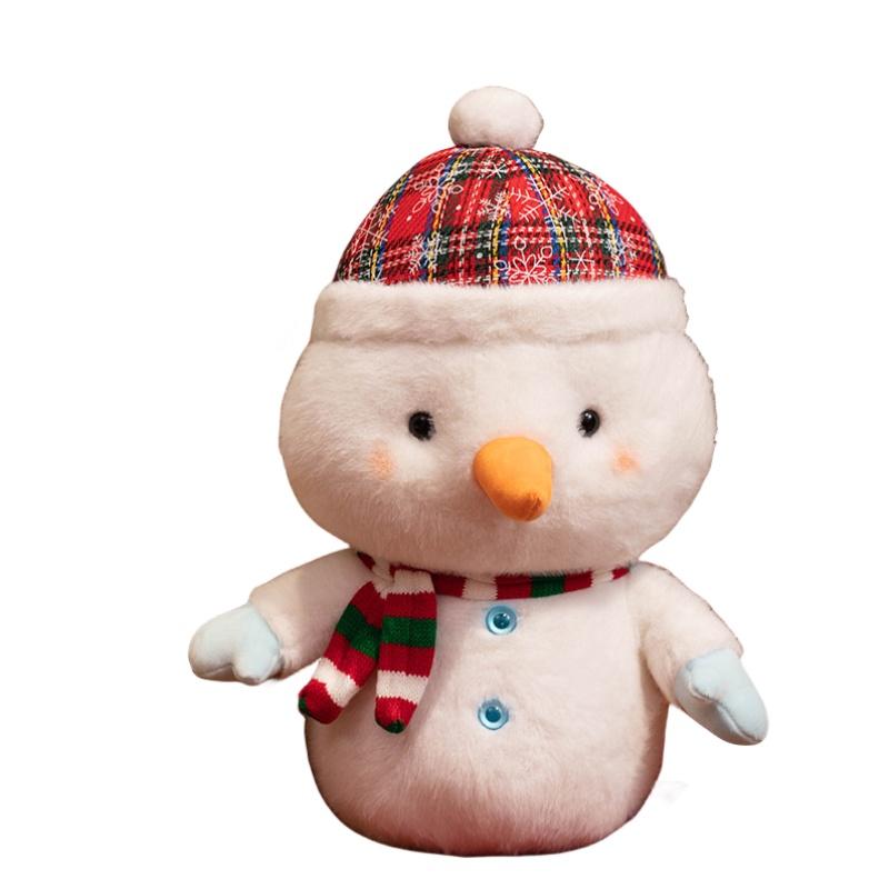 Cute Christmas Teddy Bear Plush Toy Cartoon Style Santa Claus Christmas Reindeer Snowman 25cm/38cm 0.15kg/0.37kg