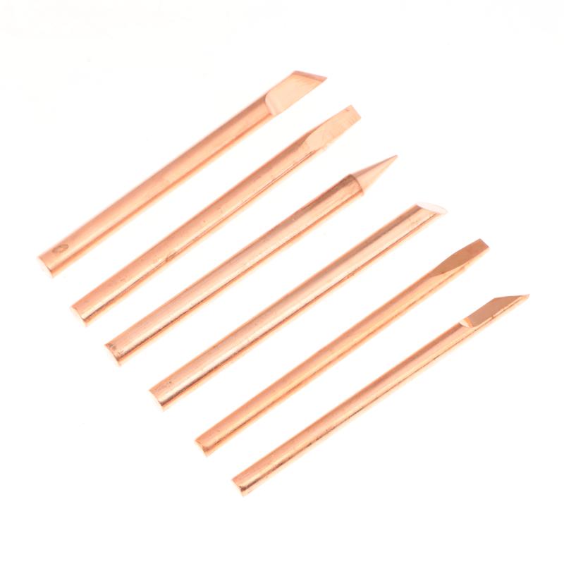 4Pcs External Heat Soldering Iron Tip B C D K Pure Copper Solder Head 30W 40W 60W Replacement Tip Welding Repair Tools