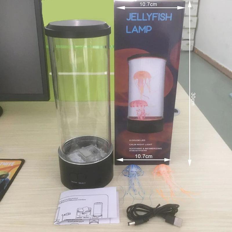 LED Medusa Night Color Change Artificial Light Mini Aquarium Night Light Romantic Gift Robot Vacuum Cleaner | Table Lamps