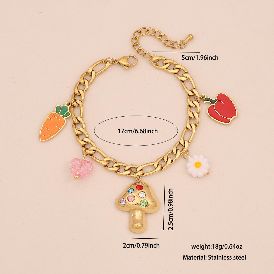 Fruit Watermelon Banana Necklace Set Unique Mushroom Carrot Neck Jewelry Cross-border Accessories