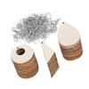 60PCS Wood Handmade DIY Wood Wooden Earrings Teardrop Tapered Unfinished Pendants Round 3 Sizes DIY Earrings DIY Jewelry