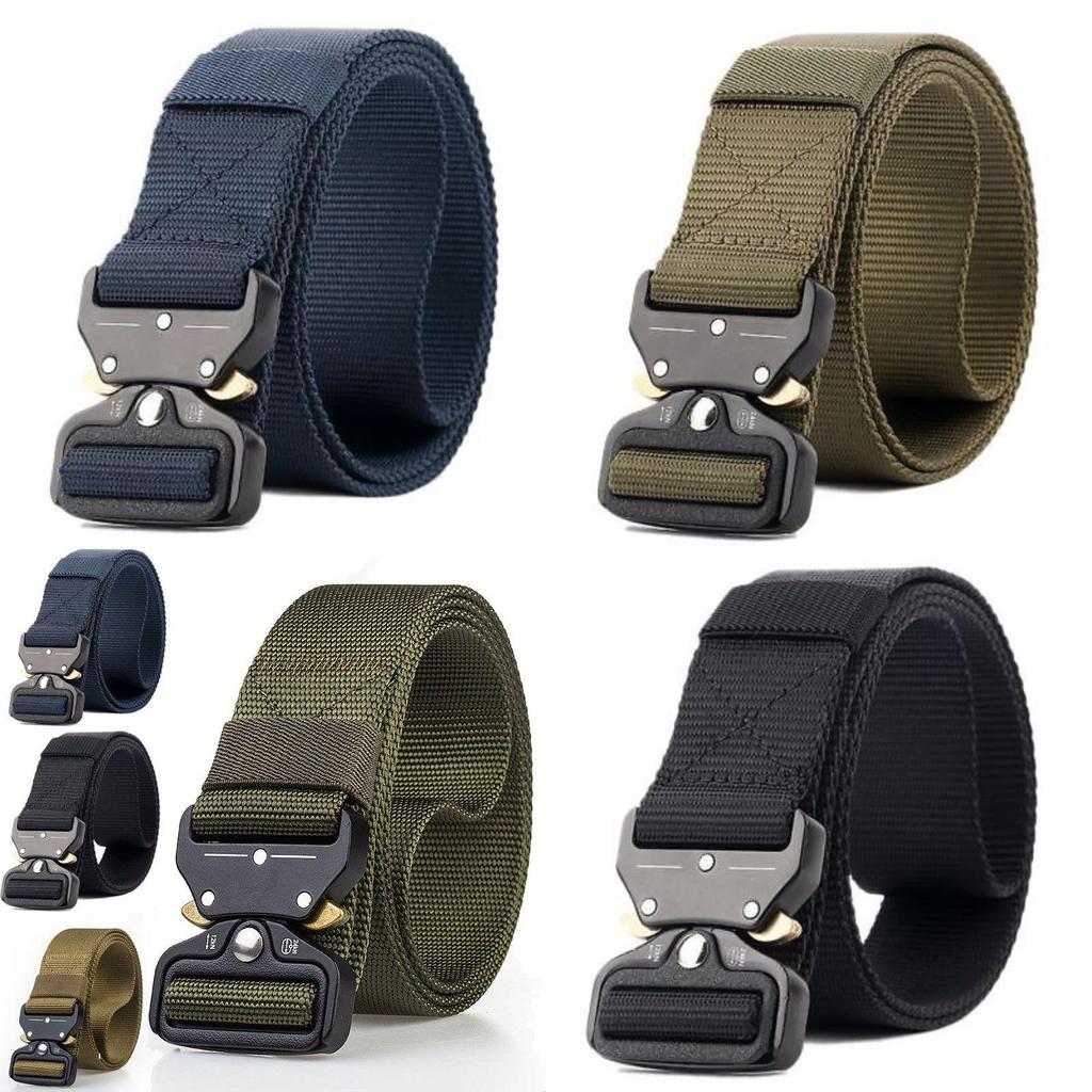 Men Tactical Belt With Automatic Buckle For Outdoor Military Training And Casual Wear