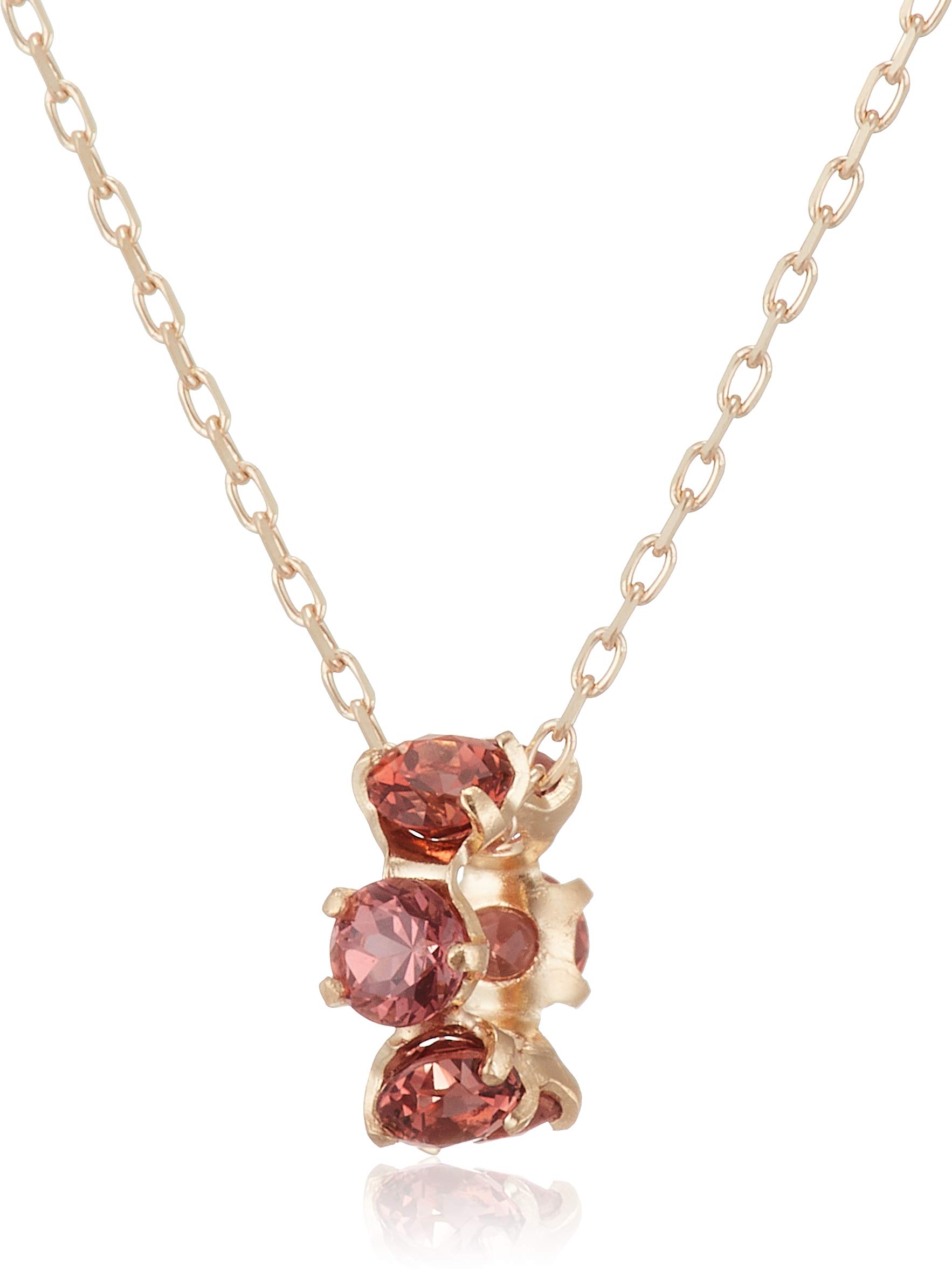 January Birthstone K10 Yellow Gold Garnet Necklace [Bloom] 0351-9175-0014-0000