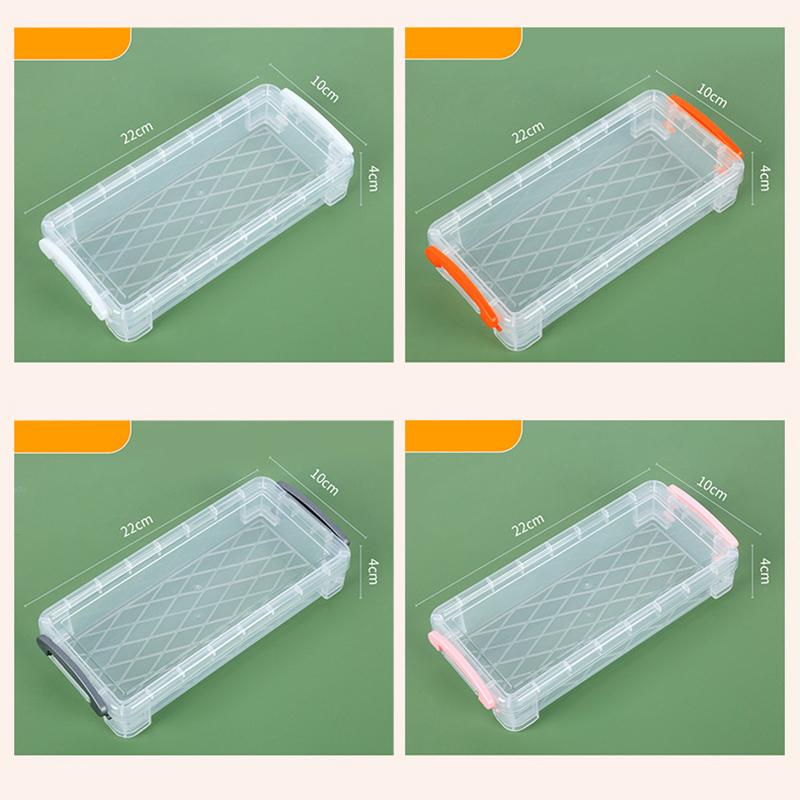 Kawaii Průhledný Penál Multifunkční Dětský Penál Kancelářský Školní Velkokapacitní Úložný Organizér