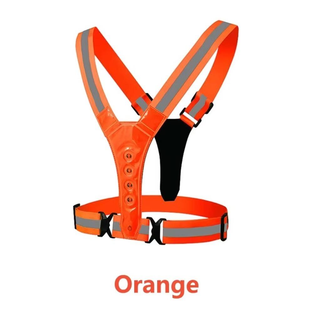 High Visibility Night Running Vest Adjustable Sports Vest  for  Night Warning Work Fishing