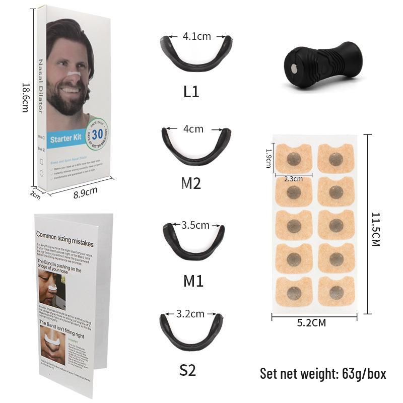 Atmungsaktives Anti-Schnarch-Magnetnasenstreifen-Set