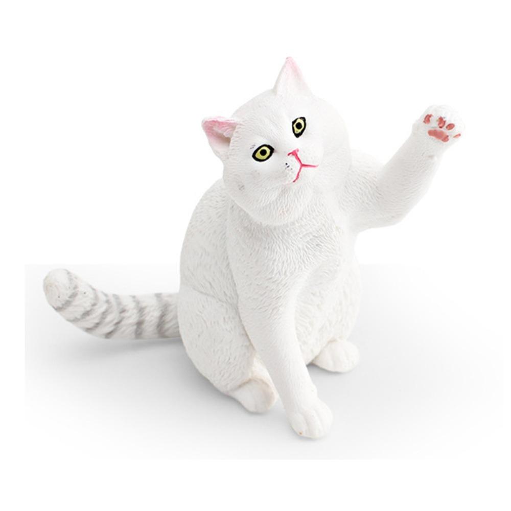 Lifelike Realistic Pet Figurines PVC Cat Action Figures Cute Simulation Pet Car Decoration
