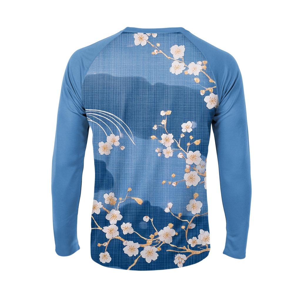 Pánské módní tištěné raglánové sportovní tričko s dlouhým rukávem