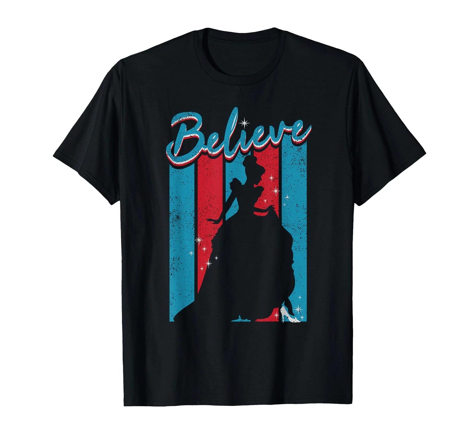 Disney Princess Cinderella Believe Red White & Blue T-Shirt_ L