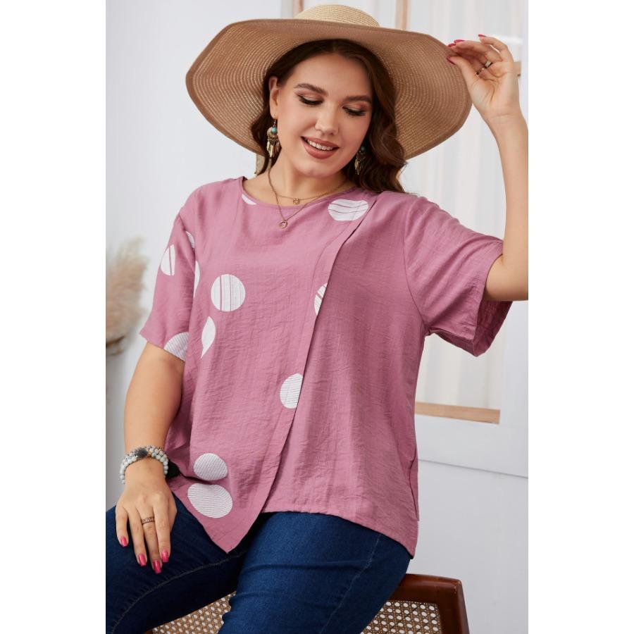 polka dot summer blouse