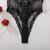 Women's Sexy Patent Leather Spliced Lace Shapewear Bodysuit Black Lace-Up Bust & Waist Cincher One-Piece Shaper
