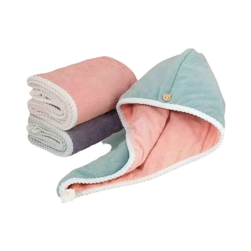 Ultra Absorbent Quick Dry Double Layer Hair Wrap Towel for Women