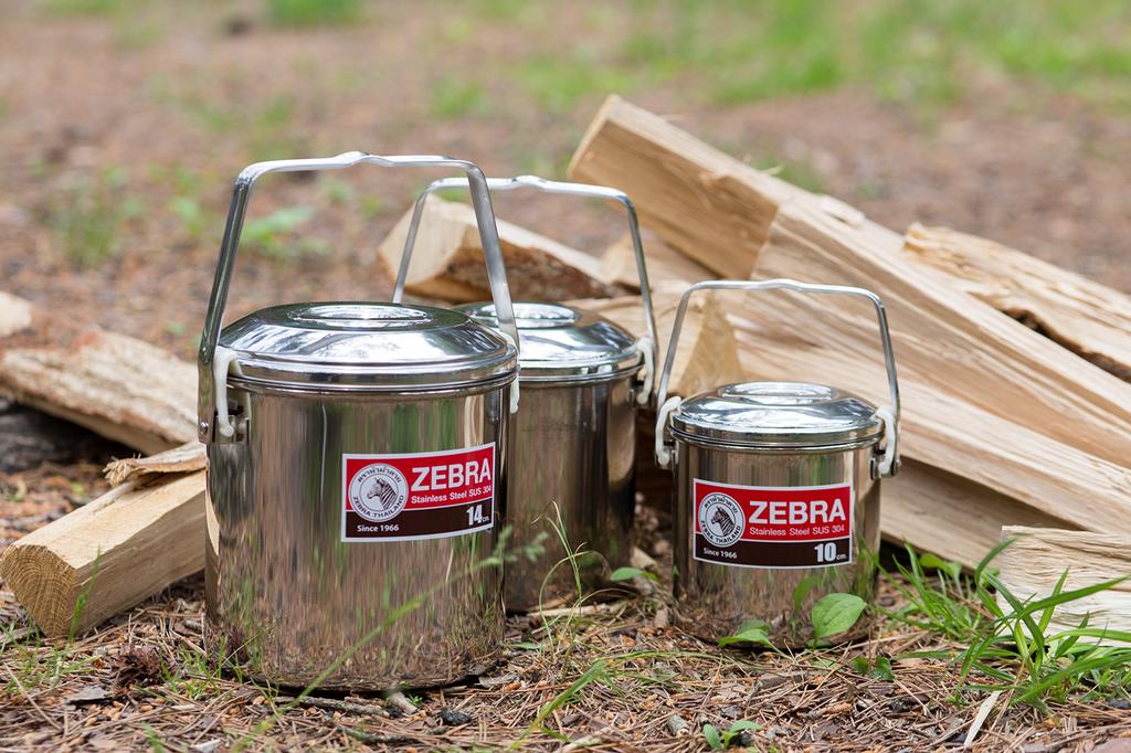 Zebra Stainless Steel Loop Handle Billy Can Pot, 12cm, 1516120