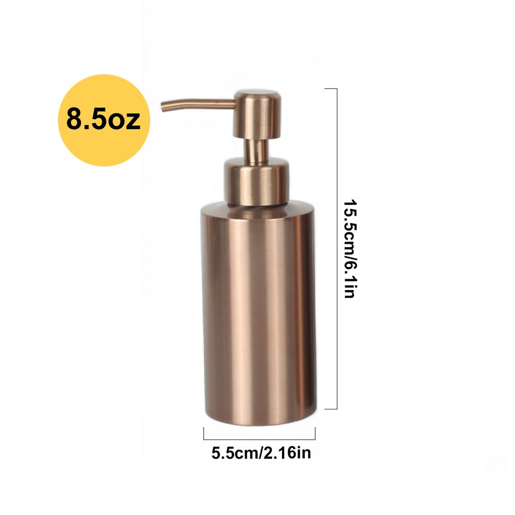 Stainless Steel Soap Dispenser, Refillable Manual Press Soap Dispenser,  for Hold Liquids, Shower Gels, Shampoos, Lotions