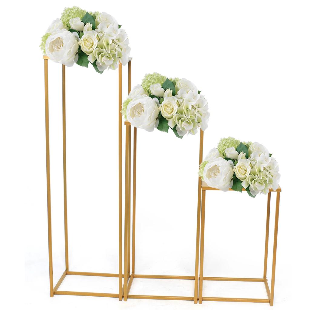 3Pcs Wedding Flower Stand Metal, 40/60/80 cm Metal Prop Party Display Decoration for Wedding Decoration Window Display