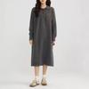 Twist Sweater Medium and Long Dress Women's Lapel Autumn and Winter Loose Lazy Style Temperament Thin Versatile Knitted Dress