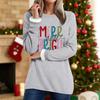 Women's Round Neck Top Printing Thickened Plush Cashmere Warm Long Top