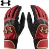 UA Starter Batting Gloves Red Gold YMD [Under Armor]