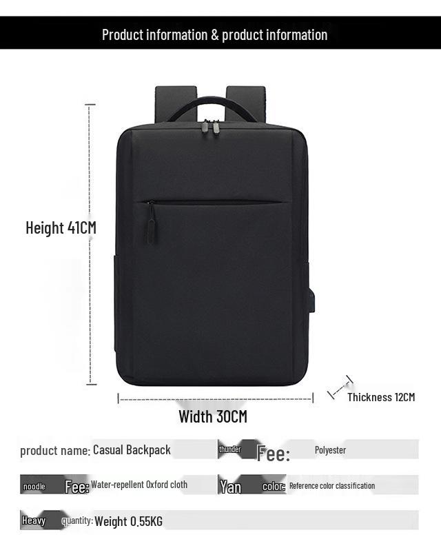 Lässiger Laptop-Rucksack mit individuellem Logo - Firmenjubiläum Geschäftsgeschenk mit großer Kapazität