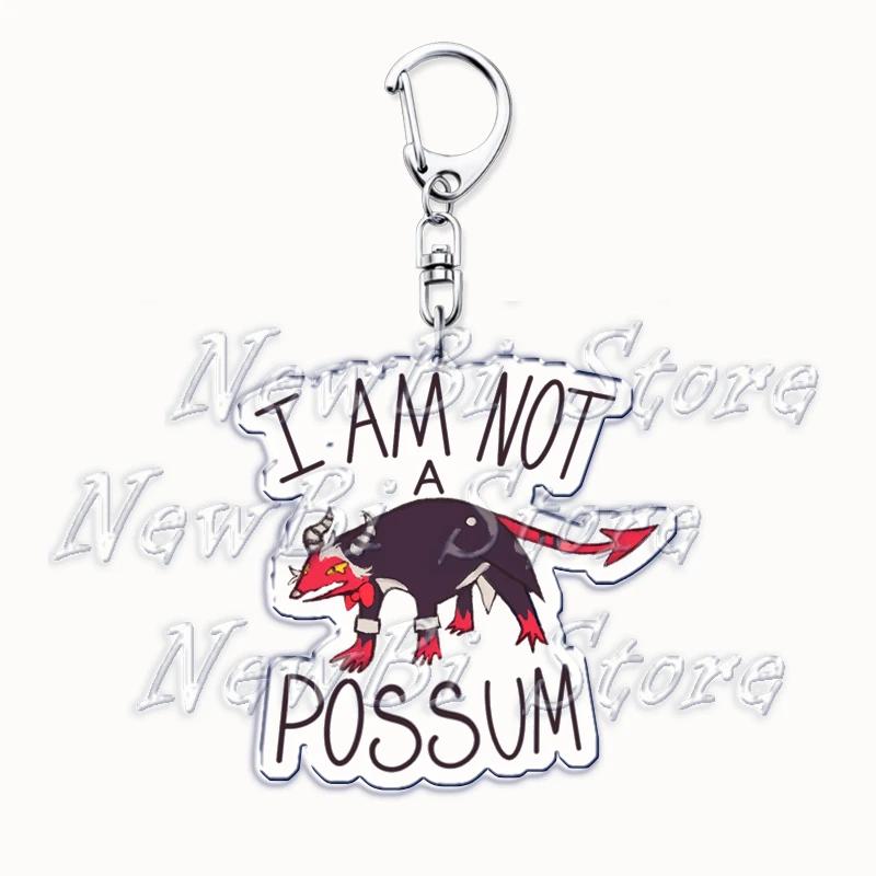 Cartoon Anime Series Helluva Blitzo Keychains Boss Keyring for Accessories Bag Pendant Key Chain Ring Jewelry Fans Friends Gifts