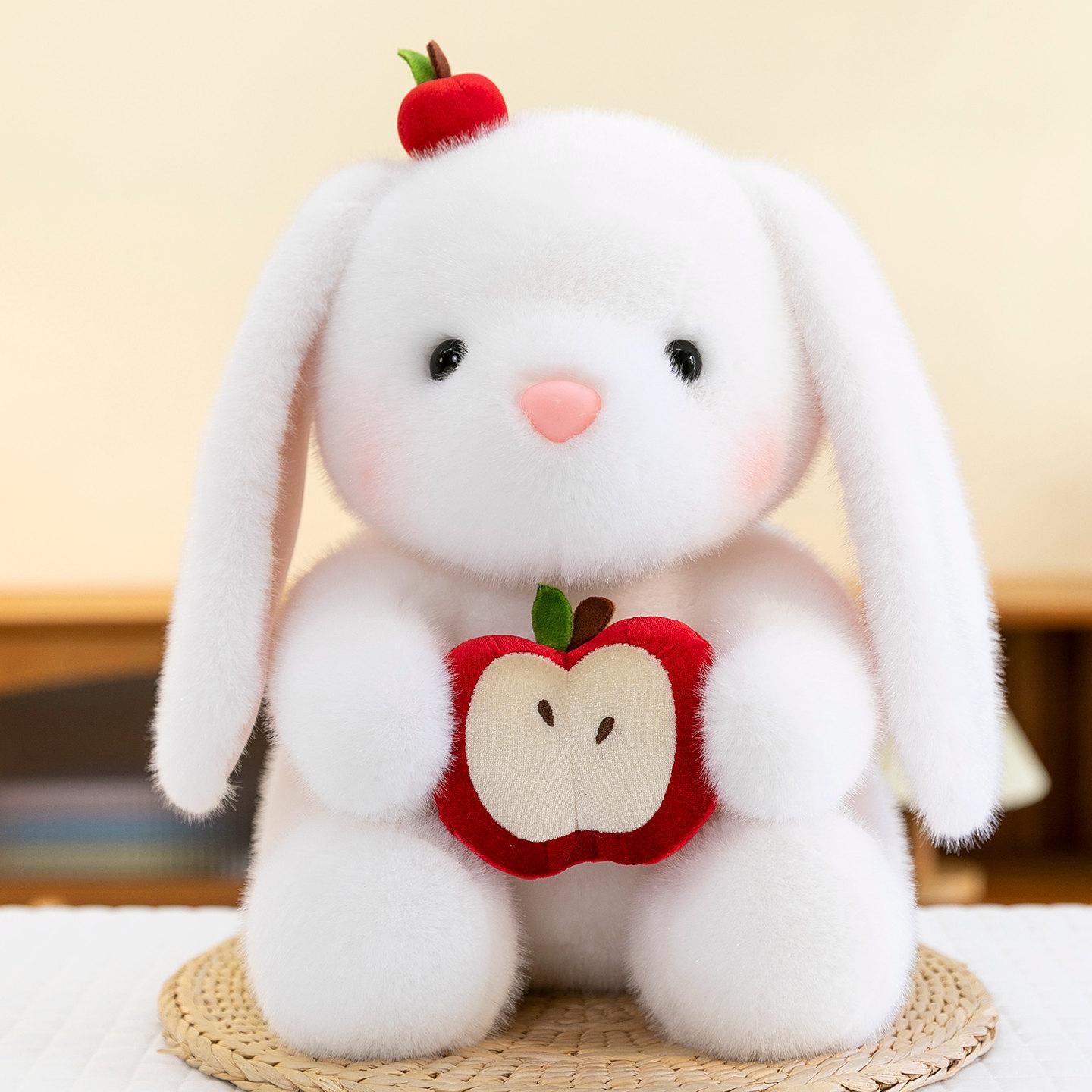 

Valentine S Day, Holding A Rose Bunny Doll, Giving Girls A Confession Gift, Children S Day Gift, Little White Rabbit Doll 25cm