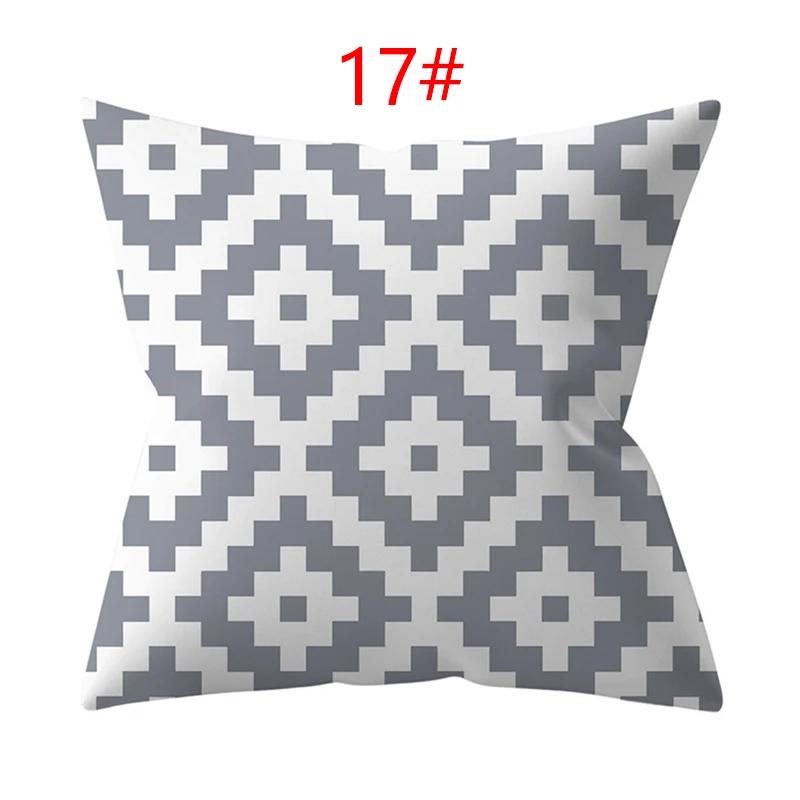 Sliver Grey Style Geometry Decorative Pillowcases Throw Pillow Case Striped Pillowcase Cushion Cover Home Decor Pillows 18Inch