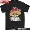 Santa Mushroom Christmas Mycology Foraging Xmas UNIsexs TShirt 100 Cotton Retro Fresh Cute Graphic Male Tshirts Chic Cute Bold
