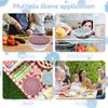 10Pcs Bowl Cover Stretch Lid Cloth Bowl Cover Reusable Fabric Bowl Cover Elastic Portable Bowl Dust Cover for Party Picnic Home