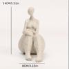 1Pc, Sandstone Resin Chubby Woman Statue Handmade Sandstone Abstract Art Household Living Room Office Cabinet Tabletop Entryway Dec