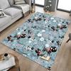 1 Stück Katzen Blumen Extra Groß Rutschfester Teppich, Büro, Familie, Schlafzimmer, Studio Großer Teppich, Langlebiges Material-J0332