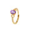 Color Treasure Ring S925 Sterling Silver Horse Buckle Design Natural Topaz Garnet Peridot Light Luxury Living Ring