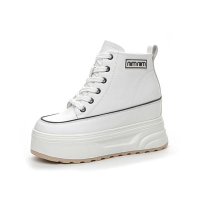 Fashion 10cm Genuine Leather Women Shoes Platform Sneakers Spring Autumn Warm Fur Winter Boot Women Combat Boots Ankle Booties