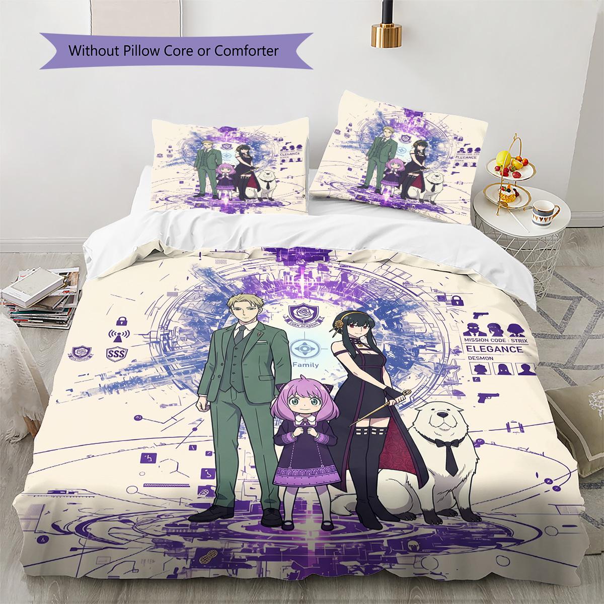 

SPY×FAMILY Pillowcase & Duvet Cover Set for Home Decor Birthday Gift (1 * duvet cover + 2 * pillowcase, without core) 135x200cm