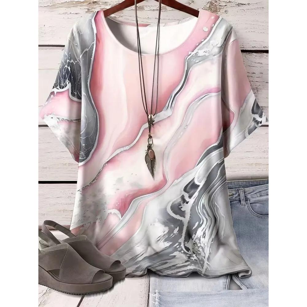 Fashion Loose Women's Top Breathable Short Sleeve Casual Simple T-Shirts Women’s