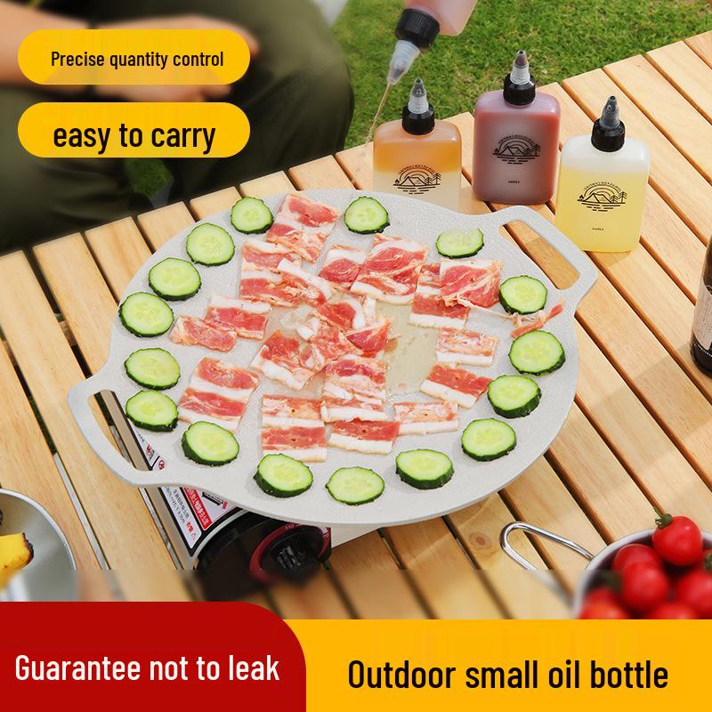 120ML Leakproof Portable Oil & Vinegar Bottle for Camping - Refillable & Compact Seasoning Storage
